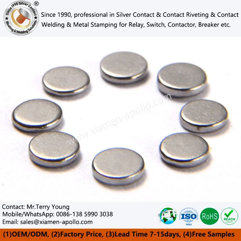 Solid Tungsten Contact Rivets Solid Tungsten Contact Rivets