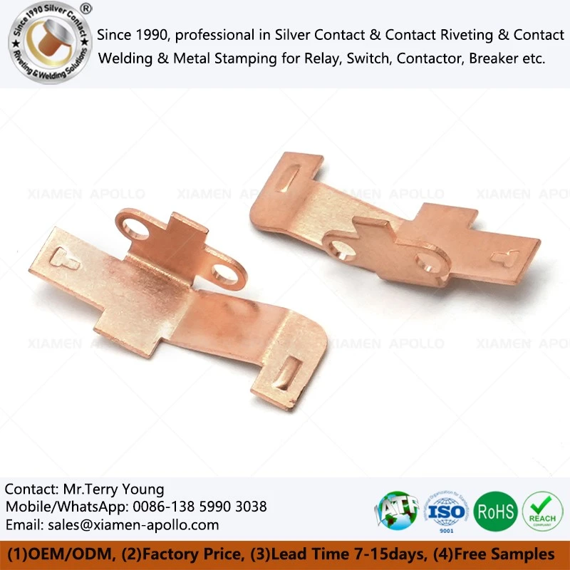 Electrical Contactor Stamped Copper Parts Electrical Contactor Stamped Copper Parts