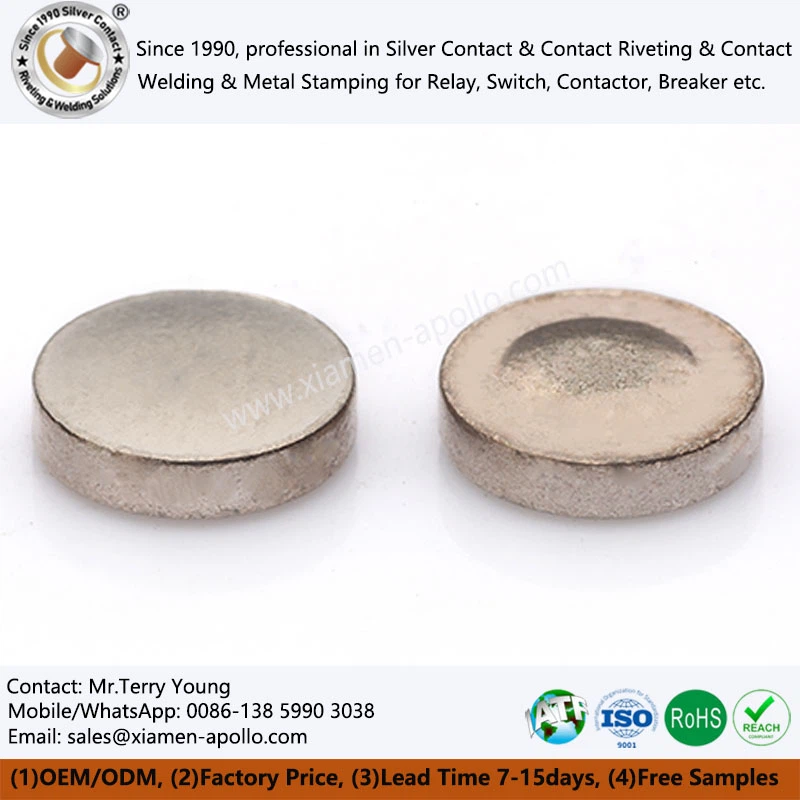 Contacts de brasage en argent pour électrique