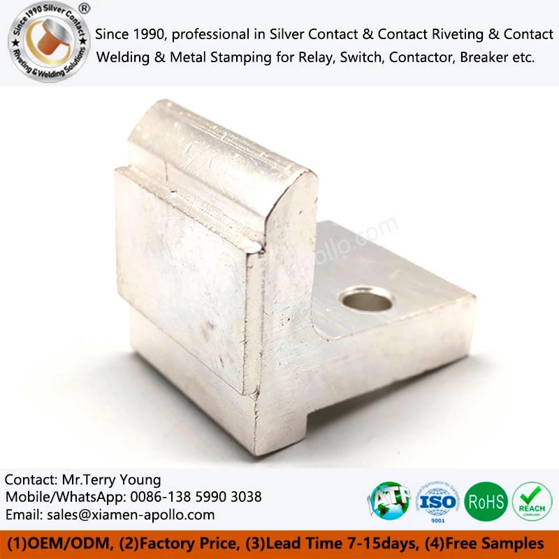 Silver Contact Brazed CNC Copper for Train Electrical Switch Silver Contact Brazed CNC Copper for Train Electrical Switch