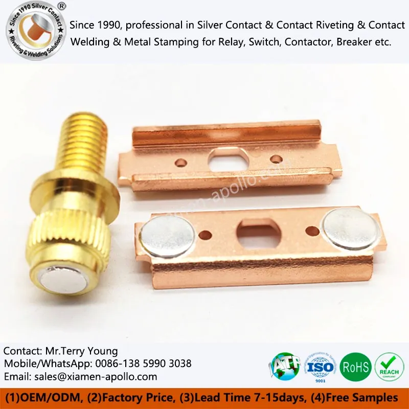 Silver Contact Brazing with Copper Plate and Brass Bolt